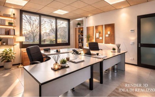 Brescia _ Ufficio indipendente in zona industriale di Brescia: luce, immagine, spazio.