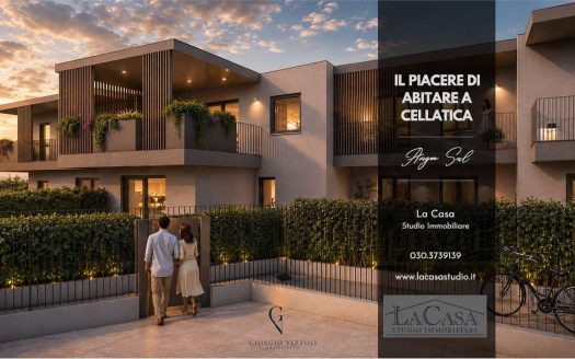 Cellatica _ Trilocale di nuova realizzazione al primo piano con terrazze.